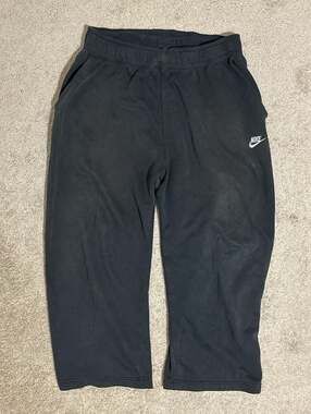 Nike Men's Sportswear Club Fleece Wide Leg Sweatpants Black Size XL